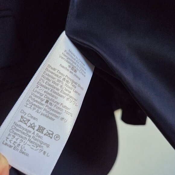 J.Crew Dalton Blazer in Italian Stretch Wool Navy Slim Fit Size Womens 0 Preppy - Picture 9 of 12